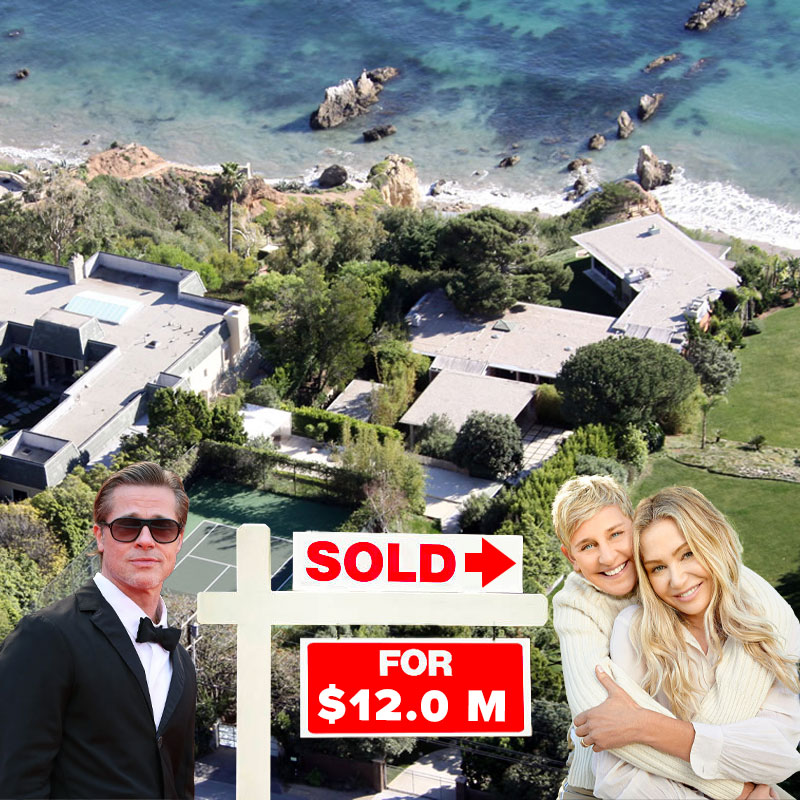 Brad Pitt Sold To Ellen DeGeneres and Portia de Rossi